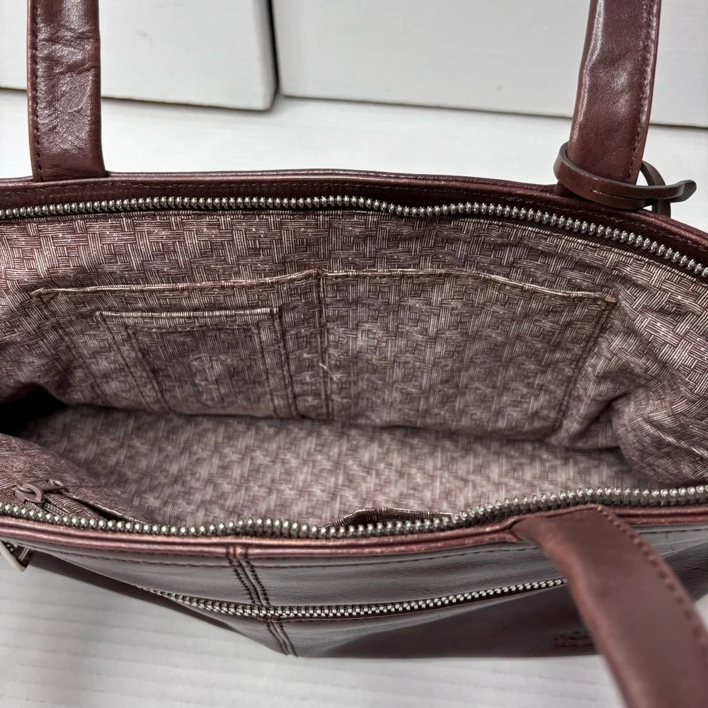 HOBO International Paulina Brown Distressed Leather Shoulder Bag
